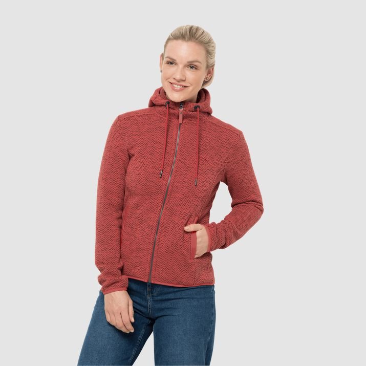 Jack Wolfskin Womens Patan Fleece Jacket Coral Red 607548RCJ